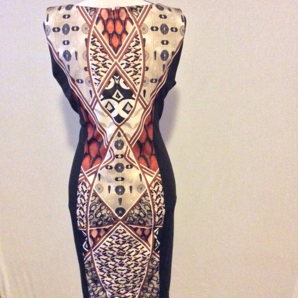 Brown and black pebble print dress - Picture 3 of 4